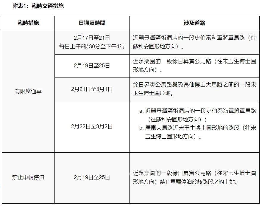 臨時交通措施 臨時交通措施
