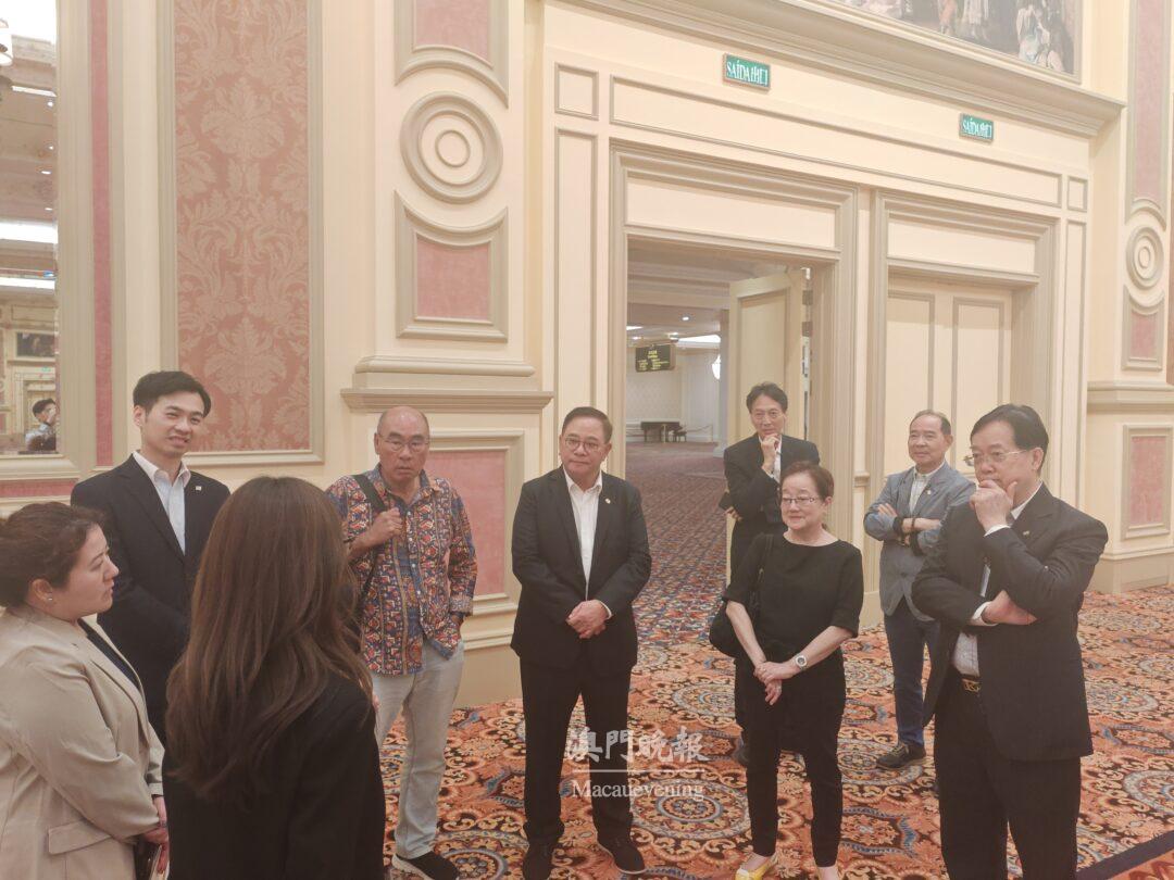 參訪人員考察澳門威尼斯金光會展場地 參訪人員考察澳門威尼斯金光會展場地