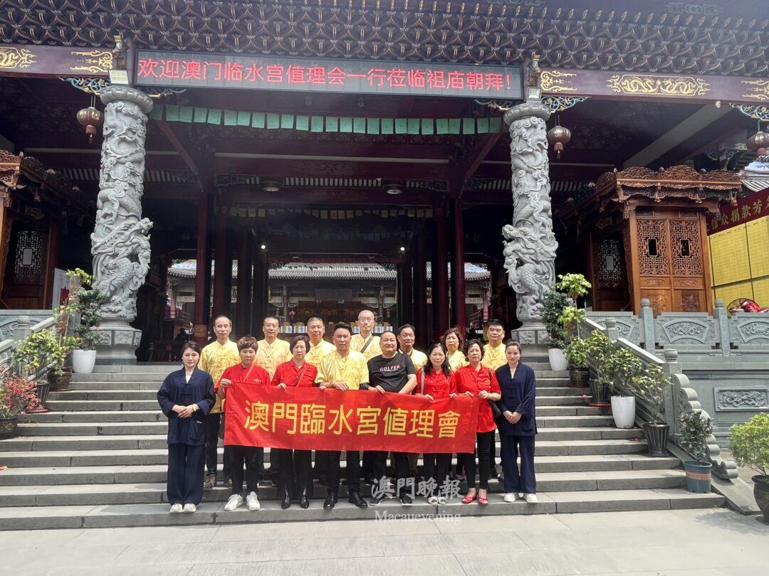 澳門臨水宮神像回鑾古田祖廟負責人於祖廟合照 澳門臨水宮神像回鑾古田祖廟負責人於祖廟合照